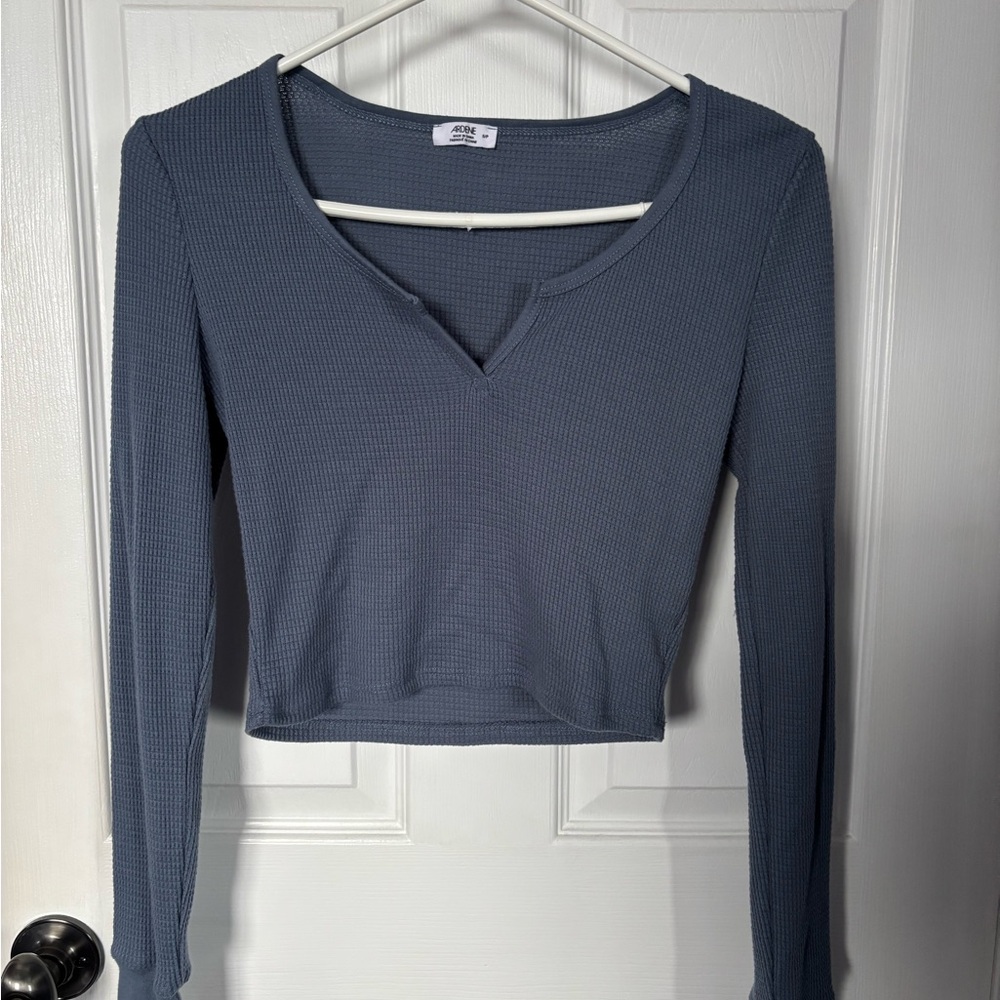 Ardene waffle cropped top size S